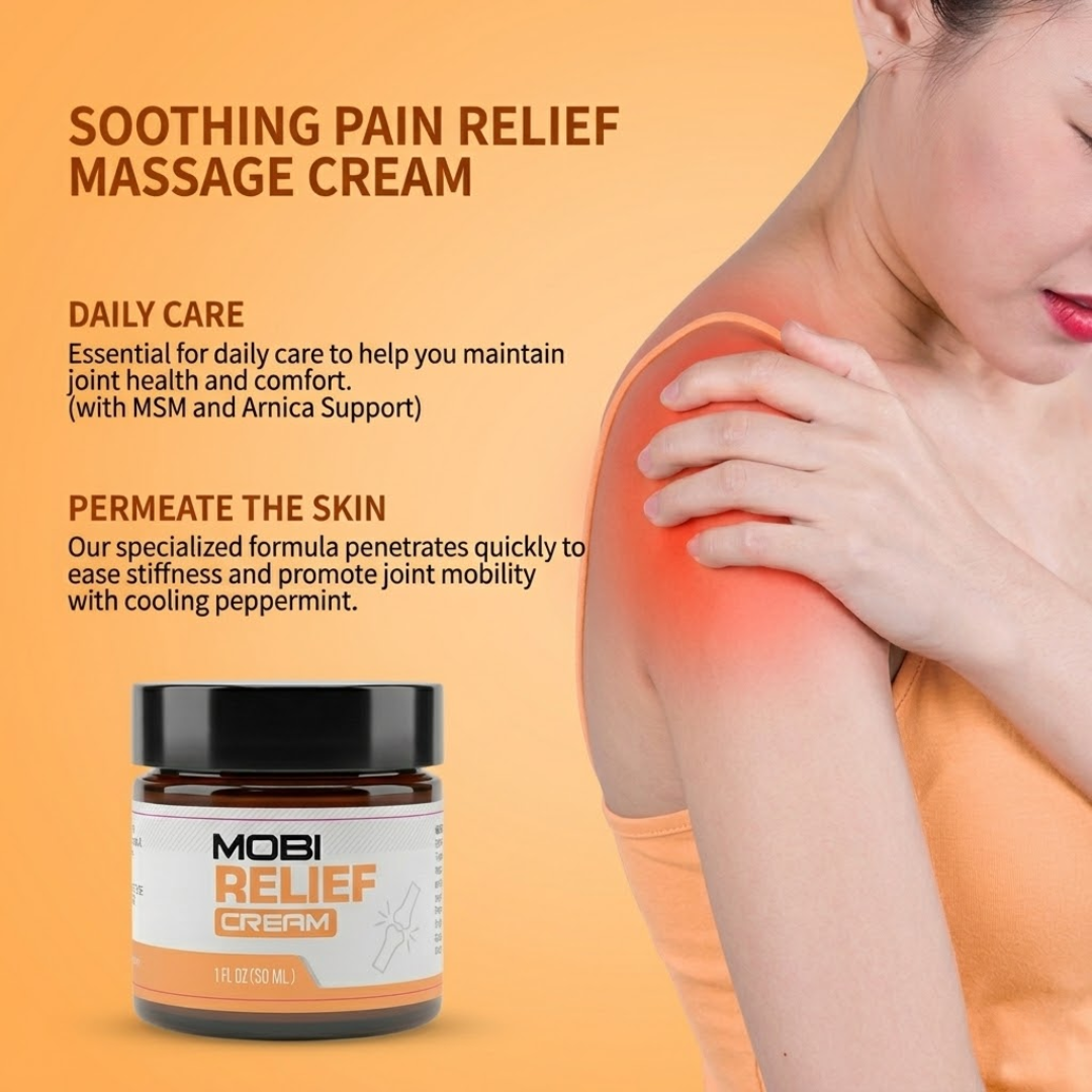 ✨Ends Tonight: Get 50% OFF Before It’s Gone!🎁 Mobi Relief Cream – for Arthritis & Joint Support