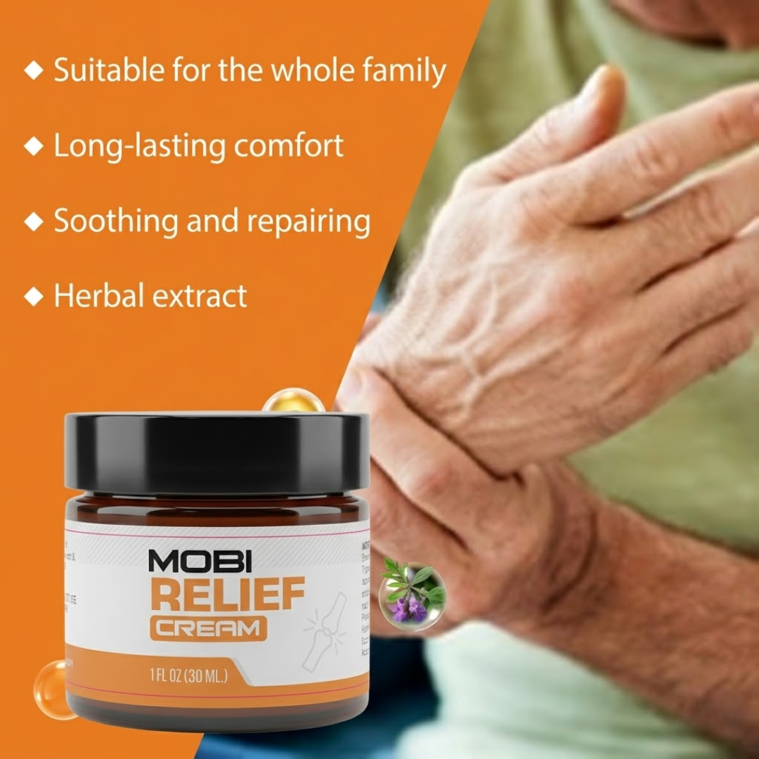 ✨Ends Tonight: Get 50% OFF Before It’s Gone!🎁 Mobi Relief Cream – for Arthritis & Joint Support