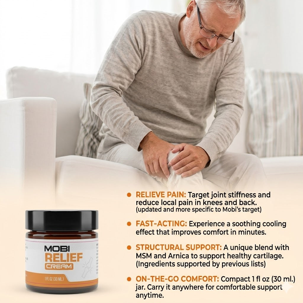 ✨Ends Tonight: Get 50% OFF Before It’s Gone!🎁 Mobi Relief Cream – for Arthritis & Joint Support